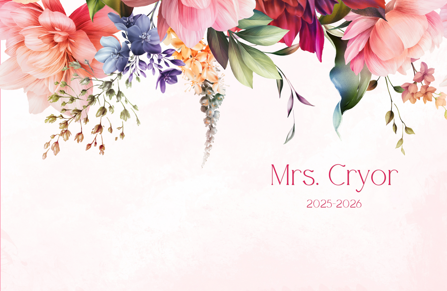 Sarah Cryor Custom Monthly Planner