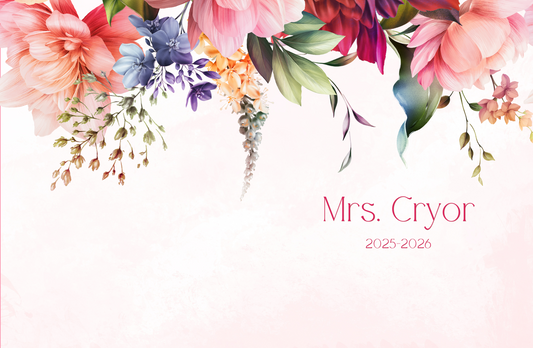 Sarah Cryor Custom Monthly Planner