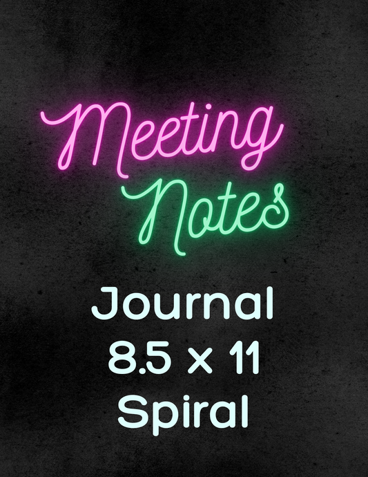 Teacher Meeting Notebook 2025 - Letter Size/Spiral