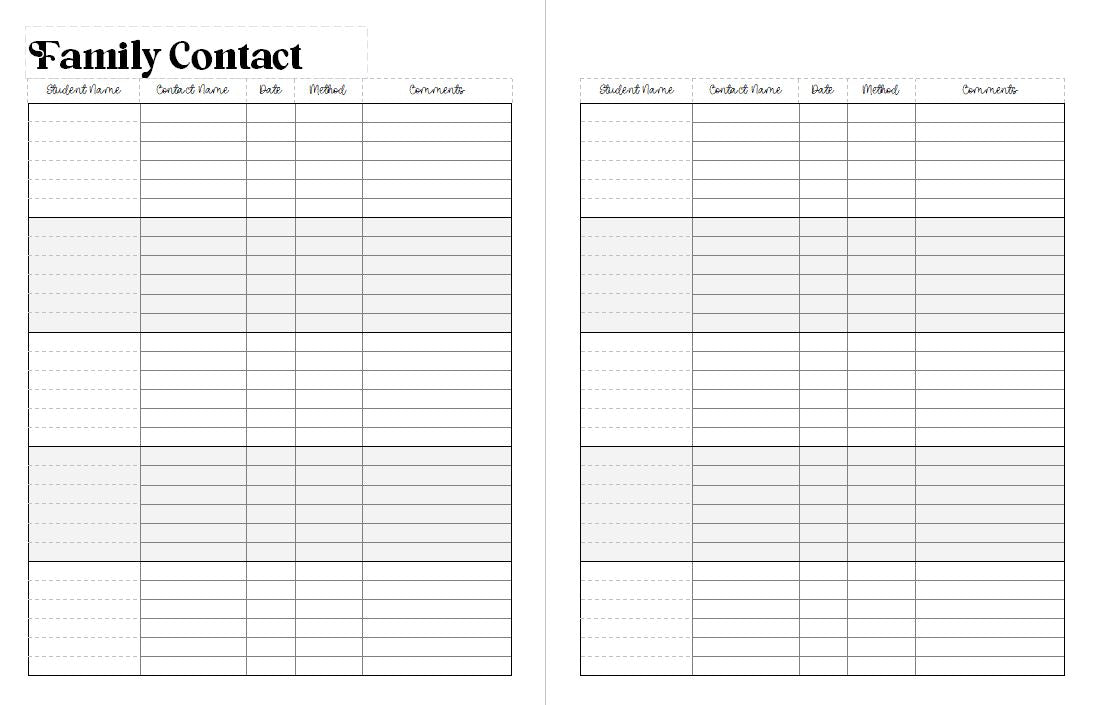 Weekly Teacher Planner (Columbia County)