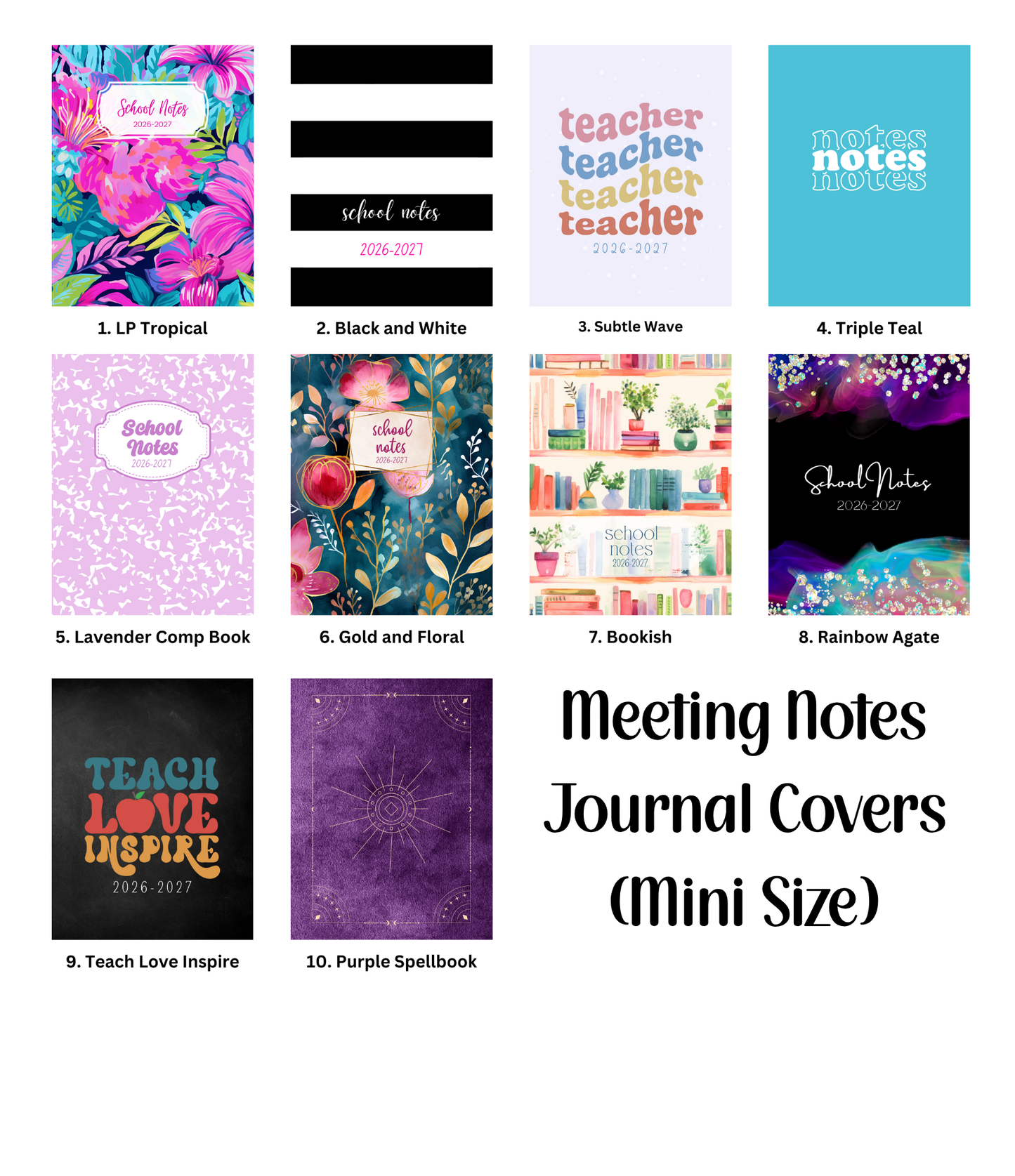 Teacher Meeting Notebook 2026 - Mini Sized