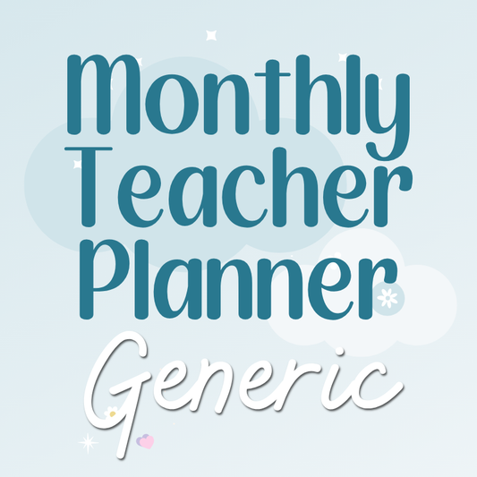 Monthly Teacher Planner 2026 (Generic Calendar)