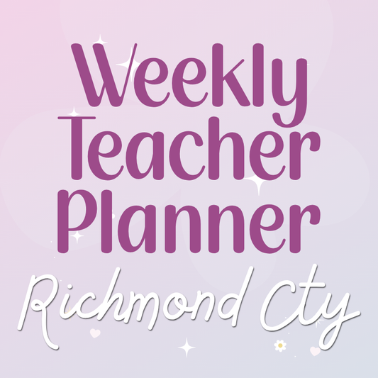 Weekly Teacher Planner 2026 (Richmond Cty GA Calendar)