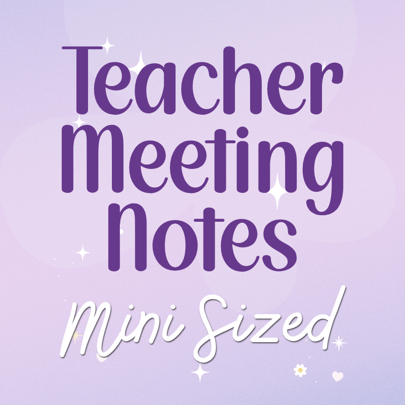 Teacher Meeting Notebook 2026 - Mini Sized