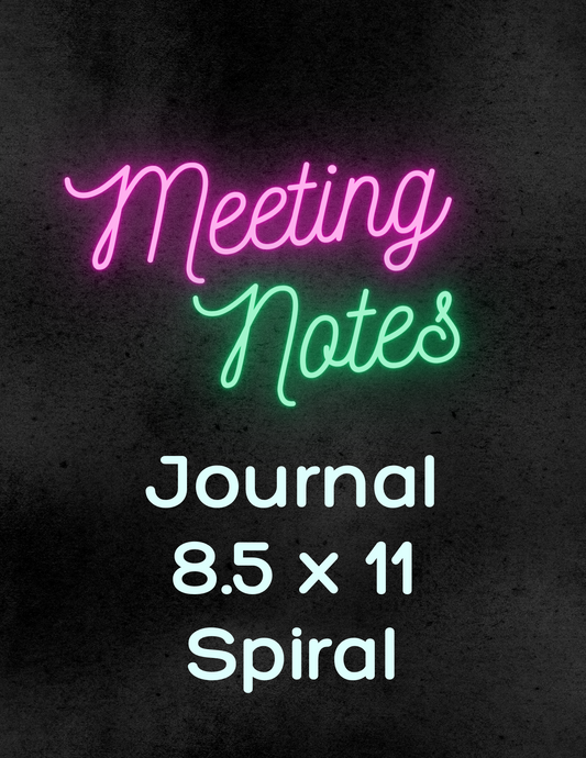 Teacher Meeting Notes Journal - Letter Size/Spiral