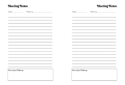 Teacher Meeting Notebook 2026 - Mini Sized