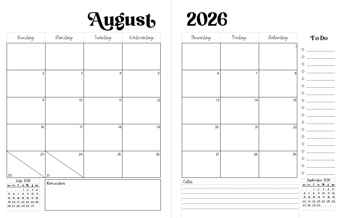 Weekly Teacher Planner 2026 (Columbia Cty GA Calendar)